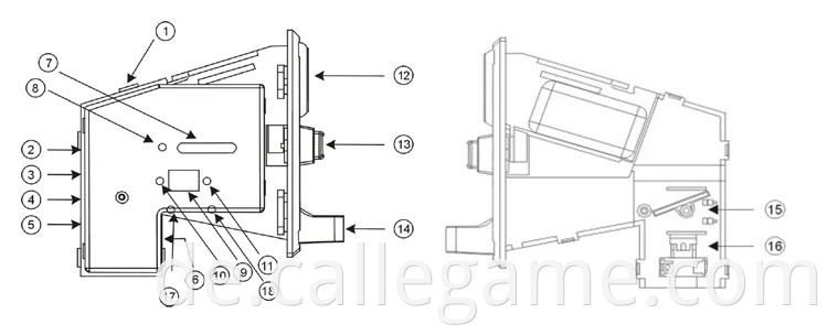 Arcade Console Coin Acceptor